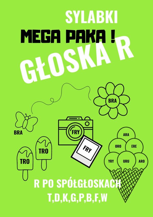 SYLABY GŁOSKA R (1) SYLABKI - głoska R - MEGAPAKA