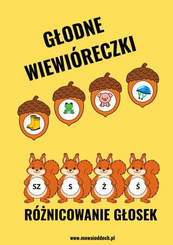 GŁODNE WIEWIÓRECZKI - różnicowanie głosek GŁODNE WIEWIÓRECZKI - różnicowanie S, Ś, SZ, Ż plus GRATIS