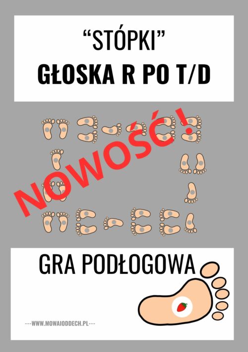 STÓPKI gra podłogowa GŁOSKA R po spółgłoskach T/D