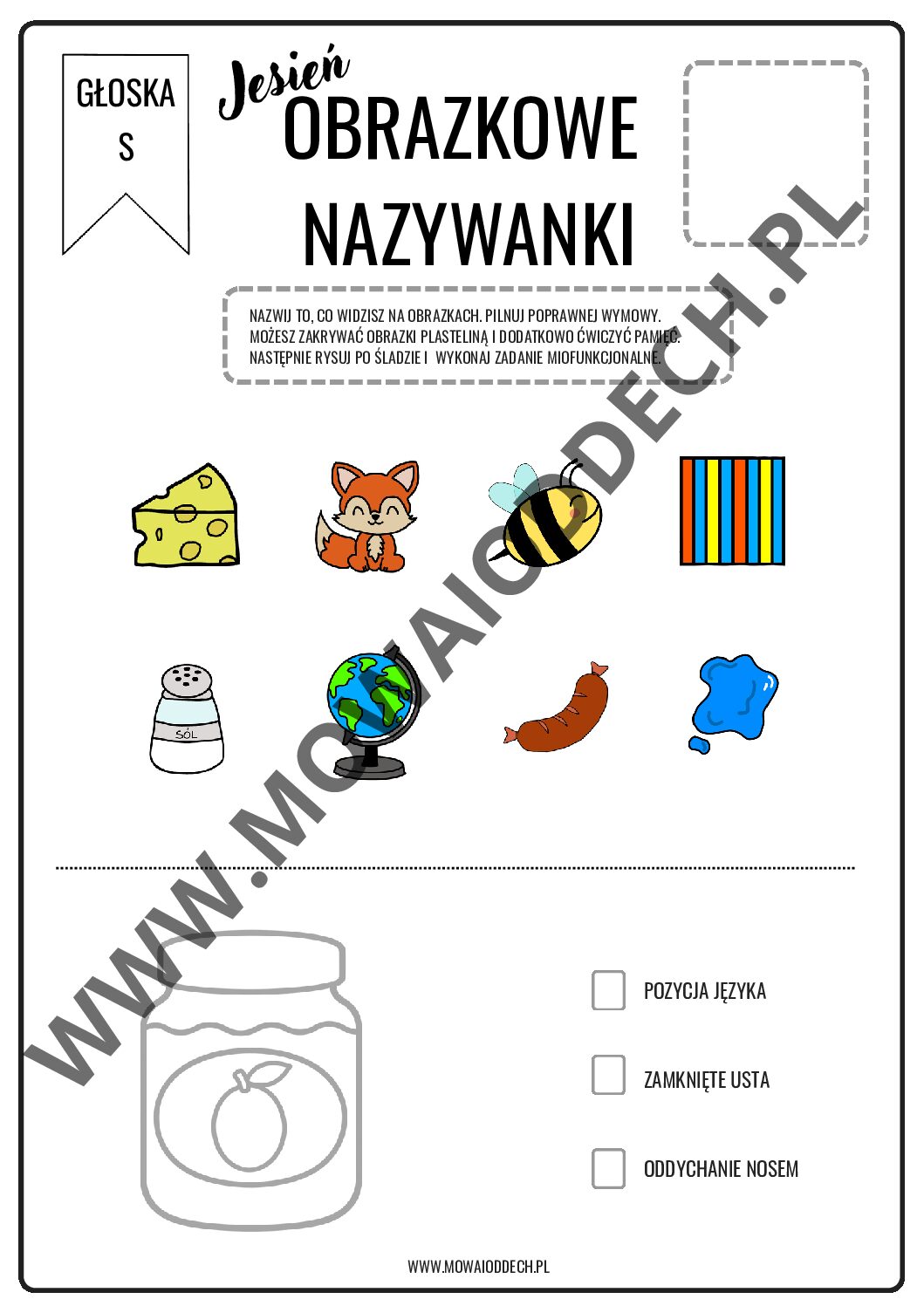 OBRAZKOWE NAZYWANKI jesień