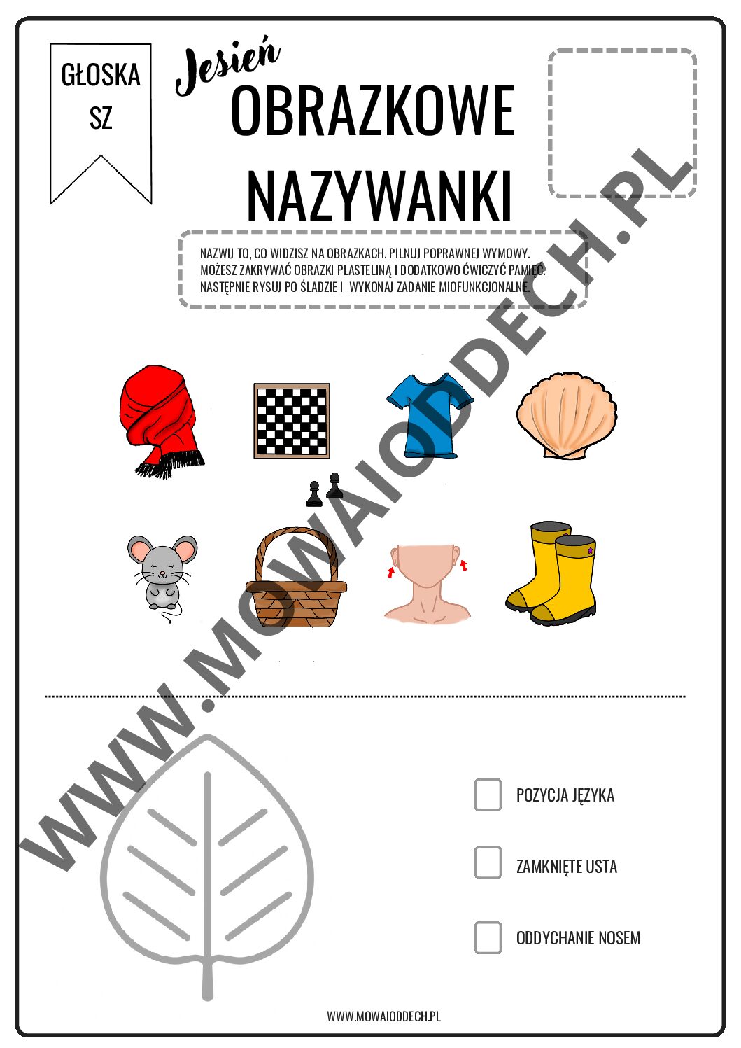 OBRAZKOWE NAZYWANKI jesień