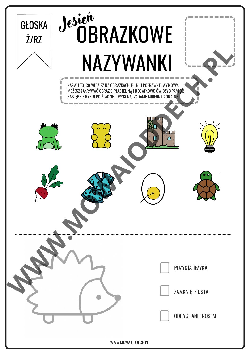 OBRAZKOWE NAZYWANKI jesień